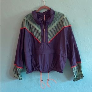 🌺Free People colorful pullover windbreaker